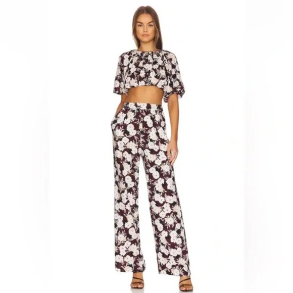 MINKPINK Pants - MinkPink Maya Floral Cropped Top & Pant Matching Set Women's XS